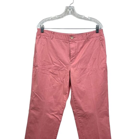 L.L Bean Favorite‎ Fit Jeans Straight Stretch Pockets Zip Fly Salmon Women Sz 34 - Picture 2 of 8